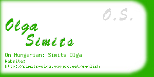 olga simits business card